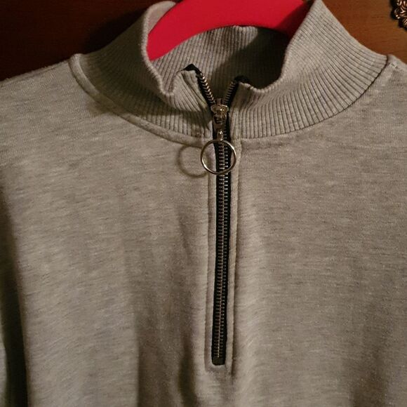 Zara Trafaluc Gray Sweatshirt Dress sz S - Picture 4 of 5